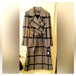 DKNY Long Wool Coat Sz L ~ New with Tags